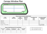 CANOPY 5 WINDOW SET - SOLAR SCREEN CANOPY SET 3 Window + Rear vehicle seat window pair