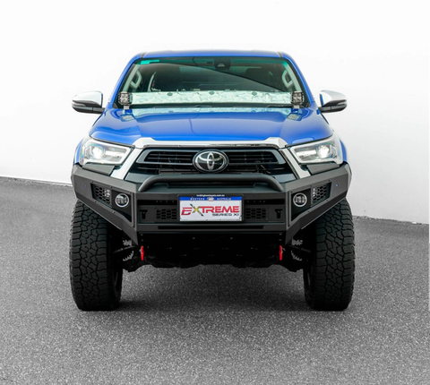Extreme Series Bullbar X-1 Toyota Hilux 2021 GUN126R on Hammertone Black POWDERCOAT