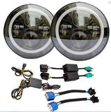 JEEP WRANGLER TJ & JK 7 inch LED headlight x 2 new projector lens DRL Halo