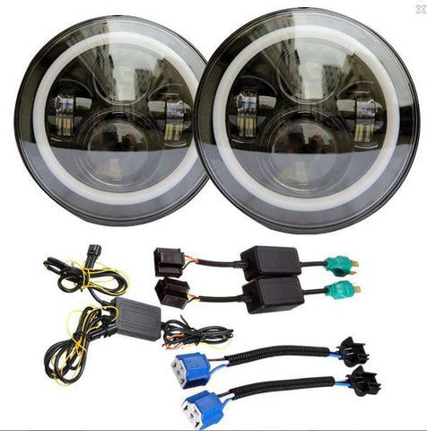 7inch round LED HEAD LIGHTS H4 LED PATROL GQ LED HEADLIGHTS ROUND