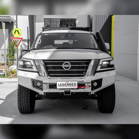 Extreme Series Bullbar X-1 Nissan Y62 Patrol S5 Hammertone Black POWDERCOAT No LOOP