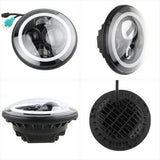 Toyota Landcruiser 40 45 60 75 78 79 series 7 inch LED headlight x 2 new projector lens DRL Halo
