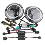 JEEP WRANGLER TJ & JK 7 inch LED headlight x 2 new projector lens DRL Halo