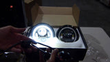 LANDROVER DEFENDER 7 inch LED headlight x 2 new projector lens DRL Halo